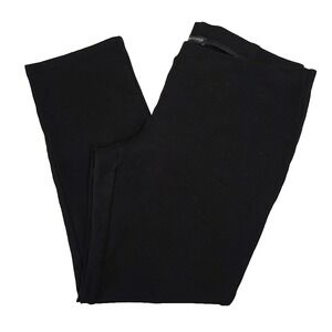Eileen Fisher Size‎ Medium Cropped Knit Pull-On Pants Slim Fit Black Minimalist